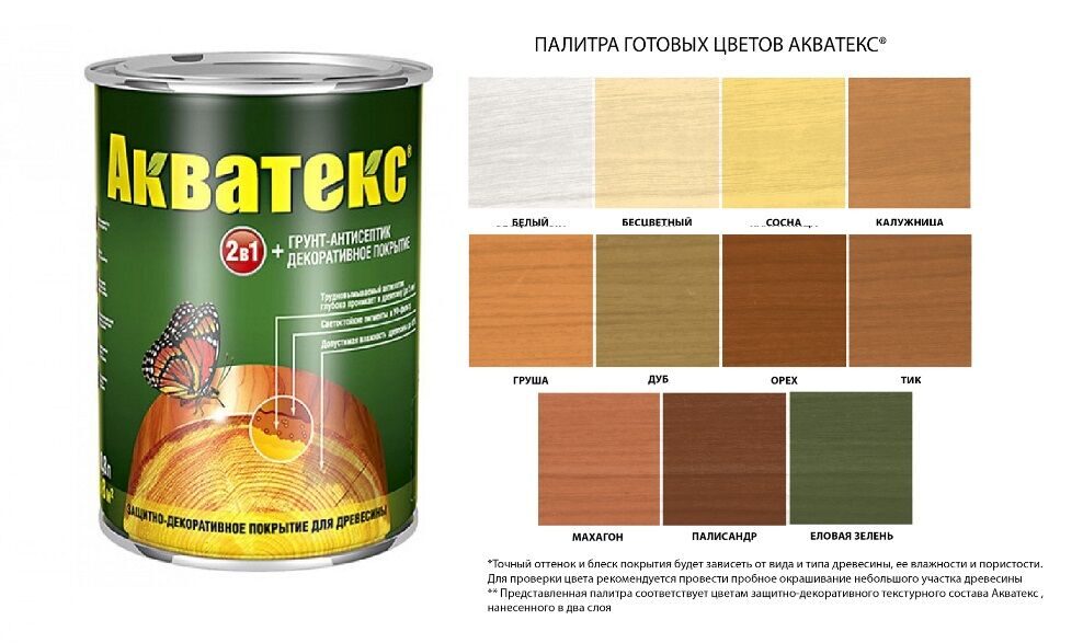 Акватекс пропитка для дерева цветовая гамма Акватекс 0,8л еловая зелень - Товар на картинке можно купить.