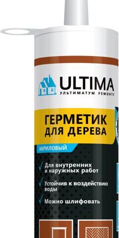 Герметик ULTIMA акрил.д/дерева серый 300г